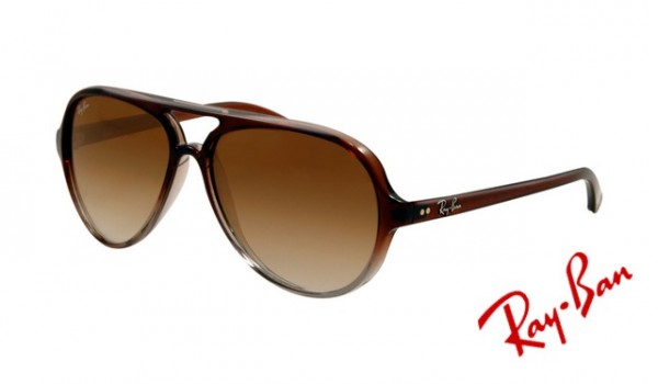 ray ban rb4125 cats sunglasses brown frame brown gradient lens