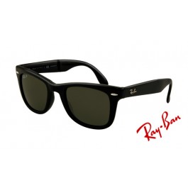 Knockoff Ray Ban RB4105 Folding Wayfarer Sunglasses Glossy Black Frame