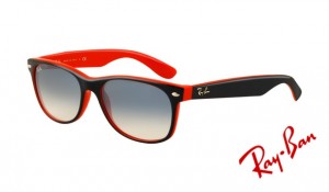 Knockoff Ray Ban RB2132 Wayfarer Sunglasses Black In Red Frame Crystal