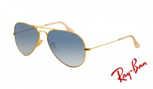 Knockoff Ray Ban RB3025 Aviator Sunglasses Gold Frame Crystal Gradient