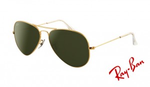 Knockoff Ray Ban RB3025 Aviator Sunglasses Gold Frame Crystal Light Green