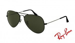 Knockoff Ray Ban RB3025 Aviator Sunglasses Shiny Black Frame Crystal
