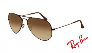 Knockoff Ray Ban RB3025 Aviator Sunglasses Brown Frame Crystal Brown Grad