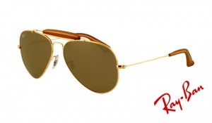 Knockoff Ray Ban RB3422Q Sunglasses Gold Frame Green Polarized Lens