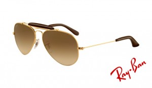 Knockoff Ray Ban RB3422Q Sunglasses Gold Frame Brown Gradient Polarized
