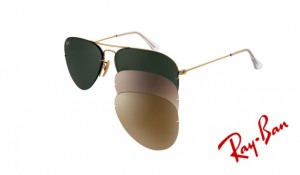 Knockoff Ray Ban RB3460 Aviator Flip Out Sunglasses Arista Frame