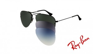 Knockoff Ray Ban RB3460 Aviator Flip Out Sunglasses Black Frame
