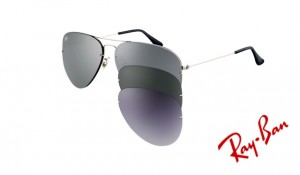 Knockoff Ray Ban RB3460 Aviator Flip Out Sunglasses Gunmetal Frame
