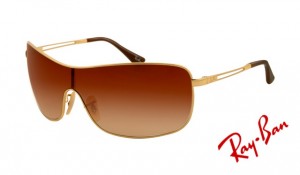 Knockoff Ray Ban RB3466 Sunglasses Gold Frame Brown Gradient Lens