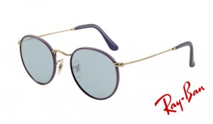 Knockoff Ray Ban RB3475Q Sunglasses Purple Frame Blue Crystal Lens