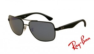 Knockoff Ray Ban RB3483 Sunglasses Black Frame Grey Polarized Lens