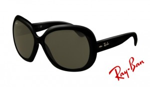 Knockoff Ray Ban RB4098 Jackie Ohh II Sunglasses Black Frame Green Lens