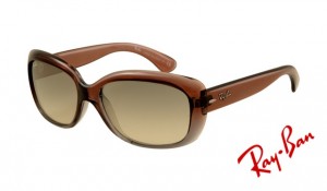 Knockoff Ray Ban RB4101 Jackie Ohh Sunglasses Brown Frame Green Polarized