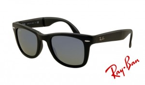 Knockoff Ray Ban RB4105 Folding Wayfarer Sunglasses Matte Black Frame