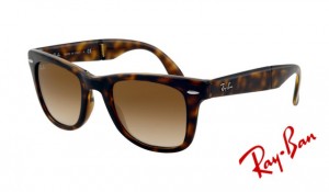 Knockoff Ray Ban RB4105 Folding Wayfarer Sunglasses Light Havana Frame