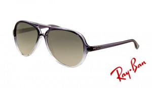 Knockoff Ray Ban RB4125 Cats Sunglasses Purple Frame Gray Gradient Lens