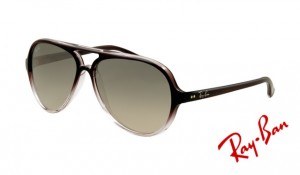 Knockoff Ray Ban RB4125 Cats Sunglasses Brown Frame Gray Gradient Lens