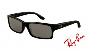 Knockoff Ray Ban RB4151 Sunglasses Black Rubberize Frame Grey Lens