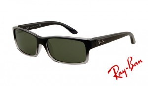 Knockoff Ray Ban RB4151 Sunglasses Gradient Black Frame Crystal Green