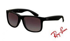 Knockoff Ray Ban RB4165 Justin Sunglasses Shiny Black Frame Purple