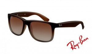 Knockoff Ray Ban RB4165 Justin Sunglasses Rubber Brown on Grey Frame