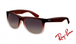 Knockoff Ray Ban RB4165 Justin Sunglasses Rubber Brown Gradient
