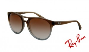 Knockoff Ray Ban RB4170 Sunglasses Brown Gradient on Clear Frame Grey