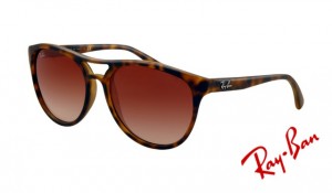 Knockoff Ray Ban RB4170 Sunglasses Rubberized Havana Frame Brown Gradient
