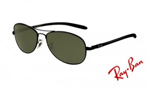 Knockoff Ray Ban RB8301 Sunglasses Tech Black Frame Green Lens