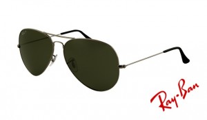 Knockoff Ray Ban RB3025 Aviator Sunglasses Gunmetal Frame Crystal Green