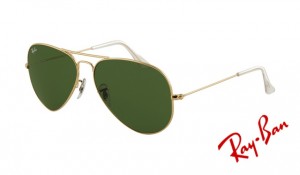 Knockoff Ray Ban RB3025 Aviator Sunglasses Gold Frame Crystal Green Lens