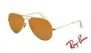 Knockoff Ray Ban RB3025 Aviator Sunglasses Gold Frame Crystal Honey Lens