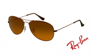 Knockoff Ray Ban RB3362 Sunglasses Dark Brown Crystal Frame Brown Orange 