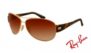 Knockoff Ray Ban RB3467 Sunglasses Gold Frame Brown Gradient Lens