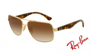 Knockoff Ray Ban RB3483 Sunglasses Arista Frame Brown Gradient Polarized 