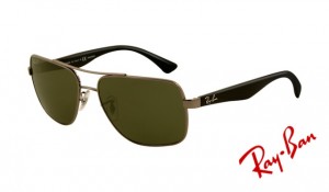 Knockoff Ray Ban RB3483 Sunglasses Gunmetal Frame Green Polarized Lens