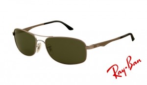 Knockoff Ray Ban RB3484 Sunglasses Arista Frame Crystal Light Green Lens