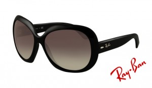Knockoff Ray Ban RB4098 Jackie Ohh II Sunglasses Shiny Black Frame Grey