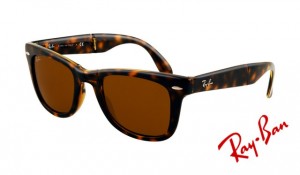 Knockoff Ray Ban RB4105 Folding Wayfarer Sunglasses Light Havana Frame