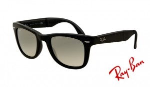 Knockoff Ray Ban RB4105 Folding Wayfarer Sunglasses Black Frame Crystal