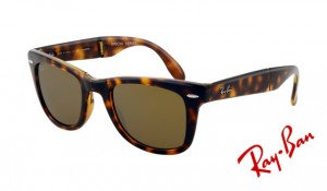 Knockoff Ray Ban RB4105 Folding Wayfarer Sunglasses Light Havana Frame