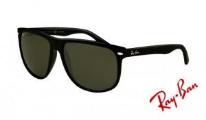 Knockoff Ray Ban RB4147 Sunglasses Black Frame Deep Green Polarized Lens