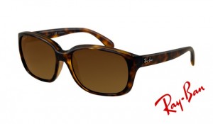 Knockoff Ray Ban RB4161 Sunglasses Havana Crystal Frame Brown Polarized
