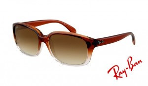 Knockoff Ray Ban RB4161 Sunglasses Brown Pipe Gradient Translucent