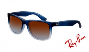 Knockoff Ray Ban RB4165 Justin Sunglasses Rubber Gradient Blue Frame