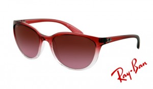 Knockoff Ray Ban RB4167 Sunglasses Red Gradient on Transparent Frame