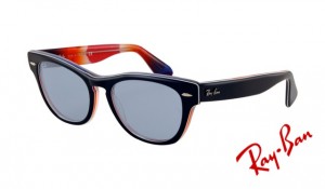Knockoff Ray Ban RB4169 Sunglasses Black Frame Crystal Sky Blue Lens