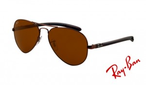 Knockoff Ray Ban RB8307 Tech Sunglasses Shiny Black Frame Crystal Brown