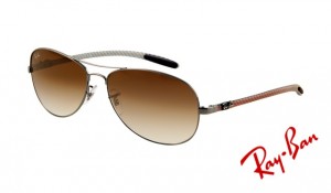 Knockoff Ray Ban RB8301 Tech Sunglasses Gunmetal Frame Brown Mirror